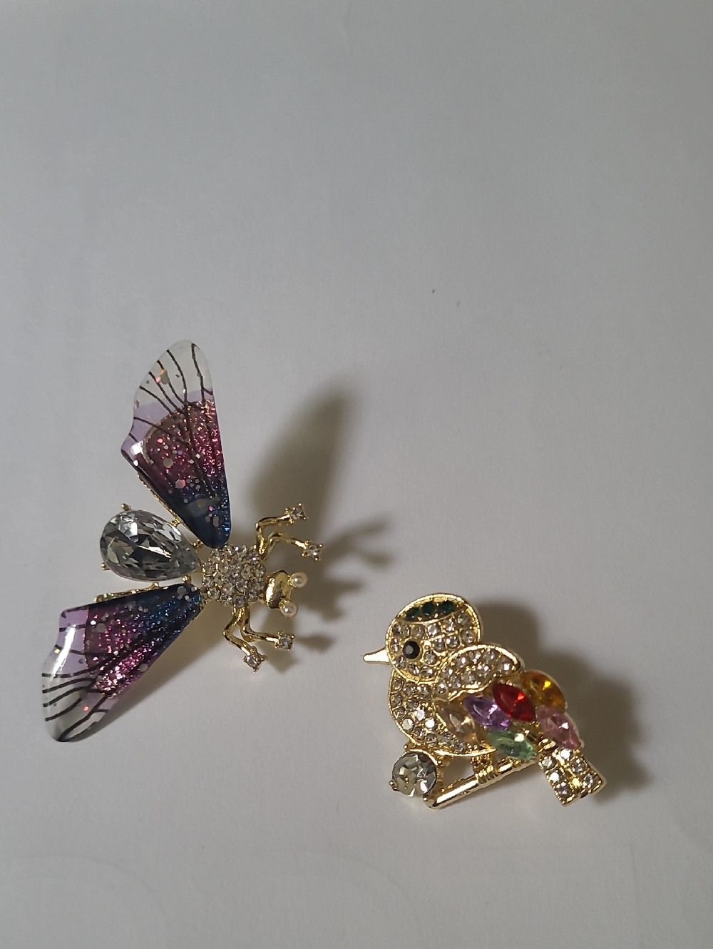 Fly And Bird Brooch Set